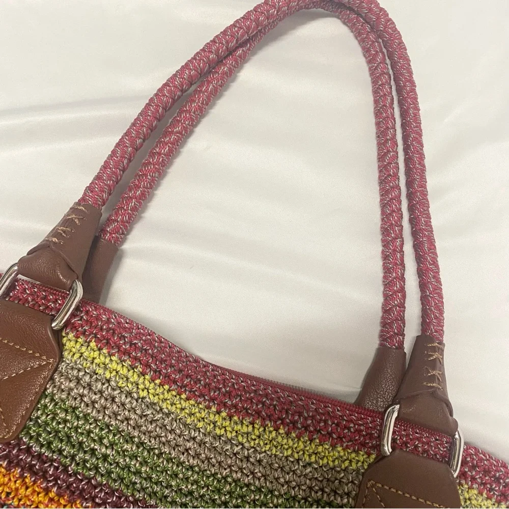 The Sak Multicolor Striped Cambria Crochet Tote Bag - Picture 9 of 11